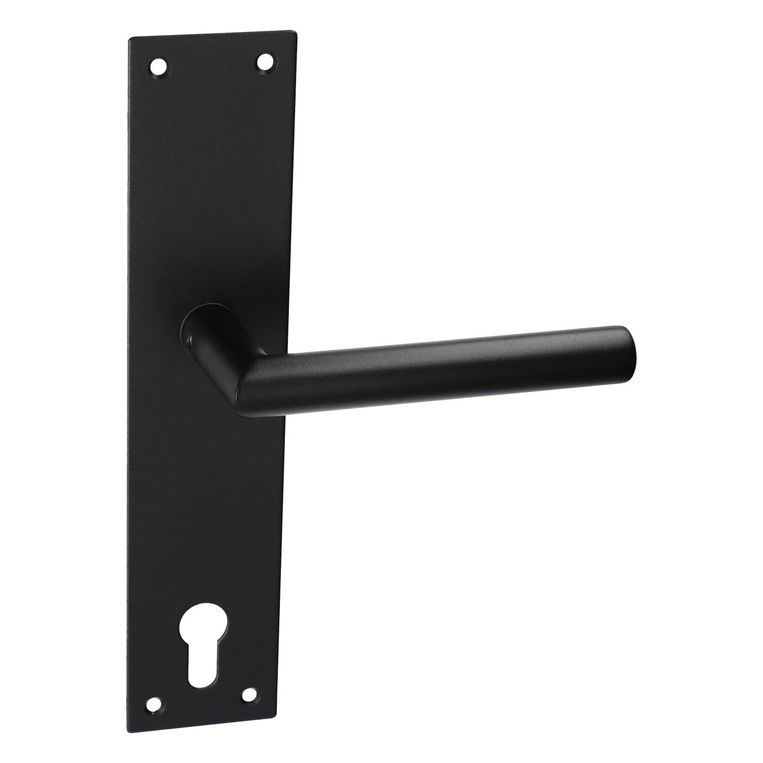 Ademen verlies uzelf eerste Intersteel deurklink Rhenen op schild profielcilinder 110 mm mat zwart -