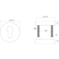Intersteel Veiligheidsrozet SKG3 oud grijs - Technische tekening