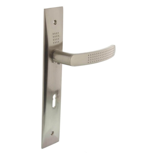 Intersteel deurklink Madox op schild sleutelgat 72 mm nikkel mat