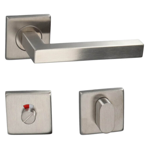 HDD PRO 6.397.002 deurkruk Kubic shape 16MM - Inox - Rozet met WC sluiting