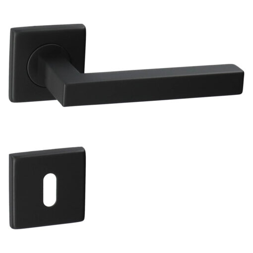HDD PRO 6.397.090 deurkruk Kubic Shape 16MM - Mat zwart - Rozet met baardopening