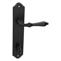 HDD PRO 6.521.092 deurkruk op plaat Lisa - Mat zwart - Met WC sluiting