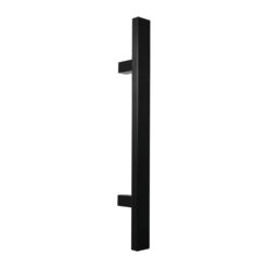 WALA rechthoekige deurgreep met rechte kant - Zwart