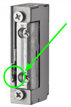 Maasland-elektrische-deuropener-SP00U-vrijzetpal - detail