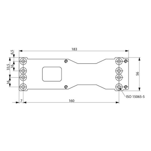 Assa Abloy DCA120 montageplaat - Technische tekening