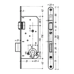 Litto rolslot A5658 - Technische tekening