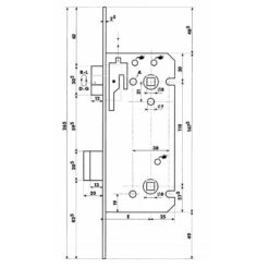 Dyla-103 toiletslot - Technische tekening