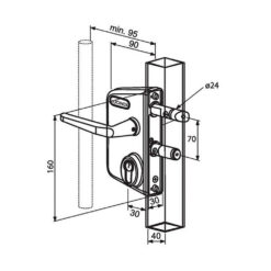 Locinox LCKX oud model - Technische tekening