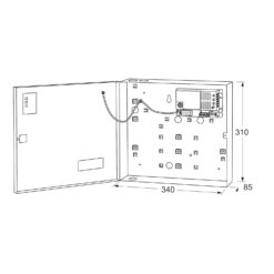 Maasland netvoeding PS2415NL 24V 1.5A - Technische tekening