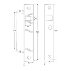 Maasland ML420 elektrisch slot 1000KG - Technische tekening