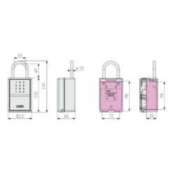 Abus Keygarage 797 One slimme sleutelkluis - Technische tekening