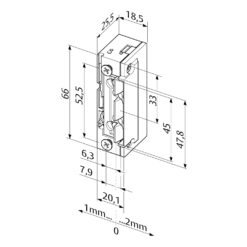 EffEff 118EQ13-----A71 Elektrische deuropener - Technische tekening