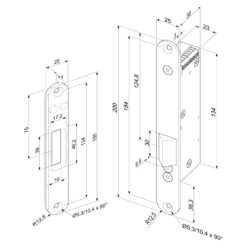 EffEff 351M.80-----N91 - Gemotoriseerde nooddeur opener - Technische tekening