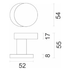 HDD top plat schuin - Technische tekening