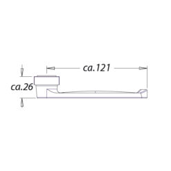 Dieckmann D140RL | Rolluikkruk | Vaste krukstift 115 mm | Per stuk - Afbeelding 2