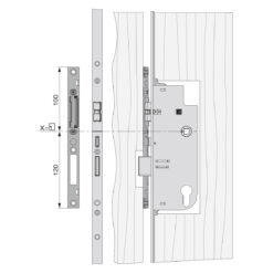 Maco sluitplaat voor A-TS met magneet 220 x U20X8 - Afstelling