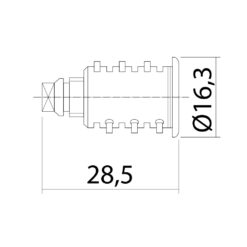 Huwil Wisselkern VSC18 Type 0060 - Technische tekening