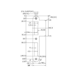 Litto-PC08027 39-sluitplaat-Technische-tekening