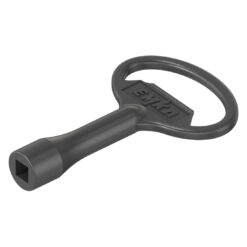 [1004-18] Sleutel voor bediening vierkant 6, Zamak zwart gepoedercoat - 2