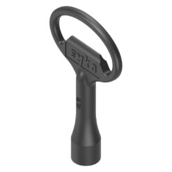 [1004-26] Sleutel voor bediening driekant 6,5 CNOMO type 1, Zamak zwart gepoedercoat