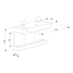 Locinox boorkaliber 3970LA - Technische tekening
