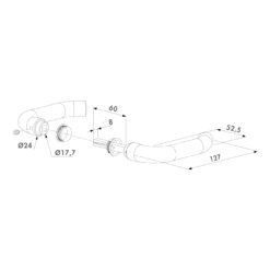 Locinox 3006D krukpaar aluminium - Technische tekening