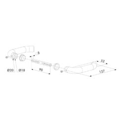 Locinox 3006I krukpaar - Technische tekening