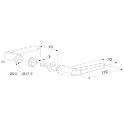 Locinox 3006M krukpaar - Technische tekening