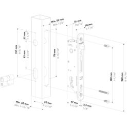 Locinox Fiftylock - Technische tekening