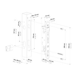 Locinox Fortylock - Technische tekening