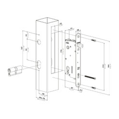Locinox Seventylock-A - Technische tekening