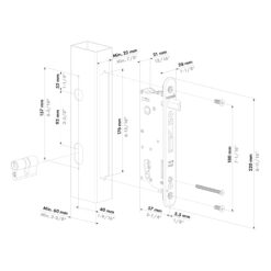 Locinox Sixtylock - Technische tekening