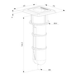 Locinox grondstop EGS - Technische tekening