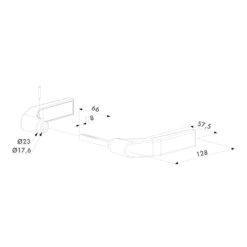 Locinox krukpaar 3006G-4060 kunststof zwart - Technische tekening