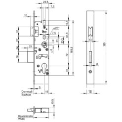 Wilka 1472 met lange renovatievoorplaat - Technische tekening