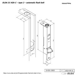 Olda-31-HZA-C-automatische-kantschuif-Type-2-Technische-tekening
