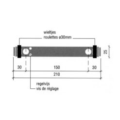 Tonic Line sluitvolgorderegelaar TL1007NI - Technische tekening