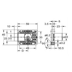 Junie 2828 oplegslot met cilinder | Instelbare doornmaat | Enkelsluiting - Afbeelding 2