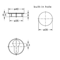 Junie 7421.00002 PZ rozet - Technische tekening