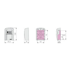 Abus KeyGarage 707 - Zilver - Technische tekening
