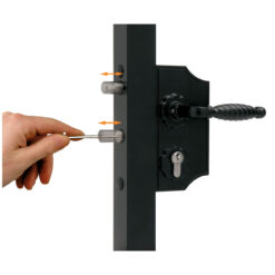 Locinox LAKY sierpoortslot | Zwart | Voor 40-50 mm vierkant profiel - Afbeelding 3