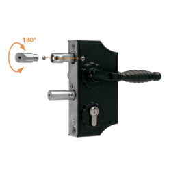Locinox LAKY sierpoortslot | Zwart | Voor 40-50 mm vierkant profiel - Afbeelding 4