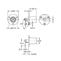 Junie 8511.00002 drukcilinder Furore - Technische tekening