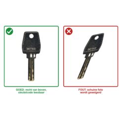 Sleutel voor Givi motorkoffer SGIVI goede en foute uploadfoto